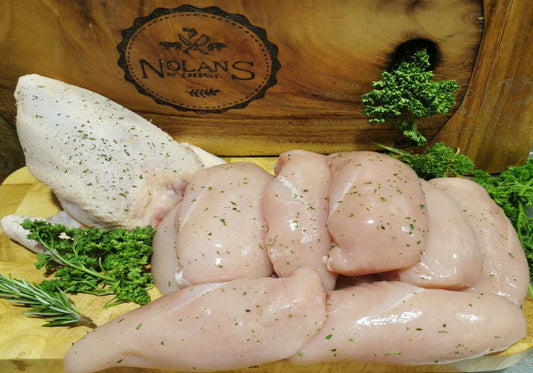 "Special offer" 10 chicken breast fillets  for €12.99 taken off the bone daily at Nolan's of Corbally