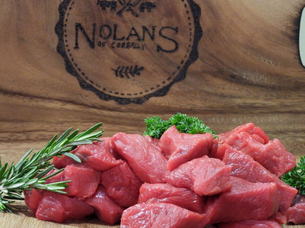 98% Fat free
(Guilt Free) Diced steak pieces 400g
1 of any 4 for €20, 5 for €25 or any 6 for €28